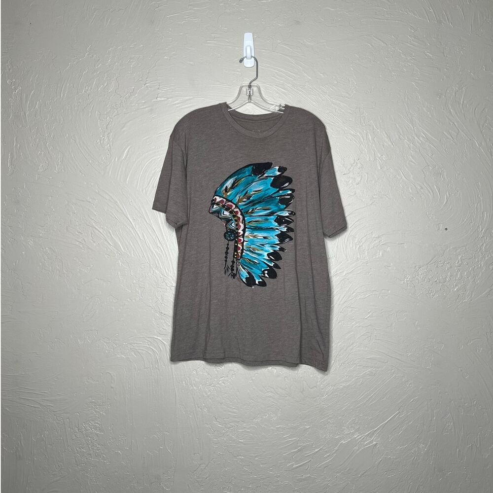 Texas True Women's XL Brown Western Headdress Graphic Tee